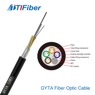 Сели на мель свободный кабель оптического волокна ADSS GYTS GYTC8S GYTA 2 до ядр 144 обеспечивает OEM