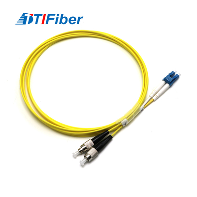 Гибкого провода оптического волокна TTIFiber FC-LC дуплекс желтого однорежимный