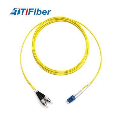 Гибкого провода оптического волокна TTIFiber FC-LC дуплекс желтого однорежимный