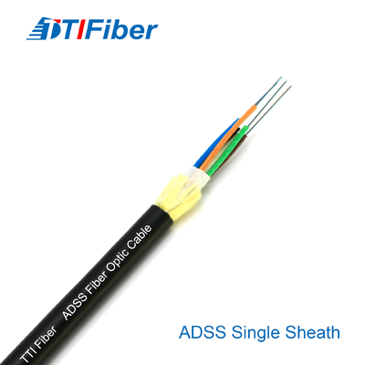 Поставка фабрики подгоняет кабель оптического волокна связи PVC длины на открытом воздухе ADSS LSZH на открытом воздухе