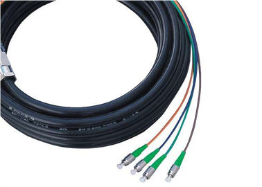 4cores делают отрезок провода водостотьким с разъемами SC UPC, кабель с черной пропиткой оптического волокна