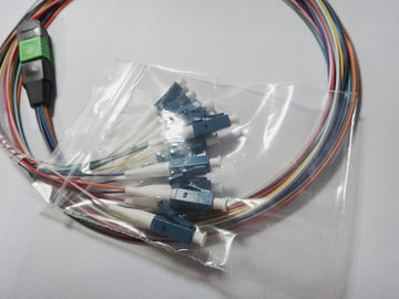 Гибкий провод оптического волокна MPO LC плоско кругом с кабелем тесемки 12core