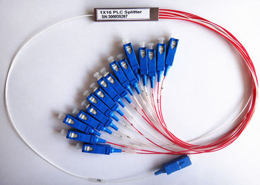 Splitter оптического волокна PLC 1×16 однорежимный с стальным пакетом пробки