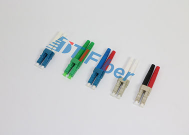 Кабельные соединители волокна ЛК мультимодного дуплекса голубого зеленого цвета оптические для сети ФТТС