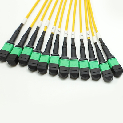 Низкие потери MPO Fanout кабель Большое количество ядра 1M 144F SMG657A1 MPO APC к MPO APC Breakout Fiber Optic Patch Cord