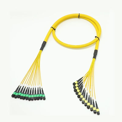 Низкие потери MPO Fanout кабель Большое количество ядра 1M 144F SMG657A1 MPO APC к MPO APC Breakout Fiber Optic Patch Cord