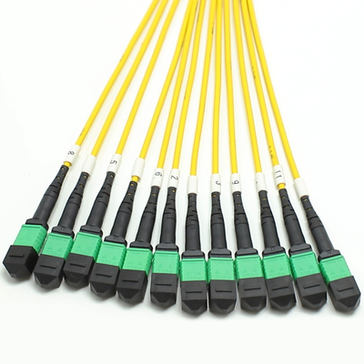 Низкие потери MPO Fanout кабель Большое количество ядра 1M 144F SMG657A1 MPO APC к MPO APC Breakout Fiber Optic Patch Cord