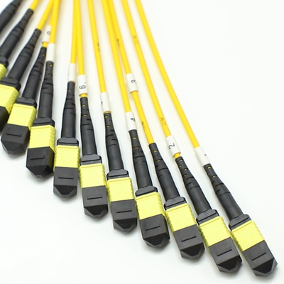 Низкие потери MPO Fanout кабель Большое количество ядра 1M 144F SMG657A1 MPO APC к MPO APC Breakout Fiber Optic Patch Cord