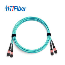 Крытый кабель гибкого провода оптического волокна хобота МПО с женщиной к разъем-розетке МПО