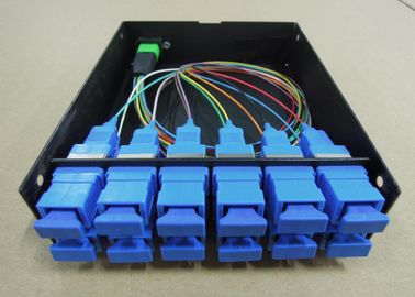 пульт временных соединительных кабелей дуплекса 3U MPO SC разъемов 12pcs LC для MPO Casstte