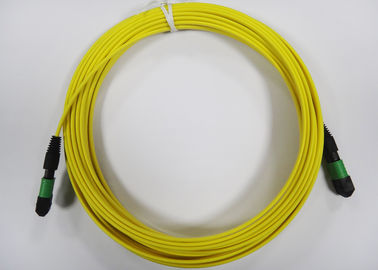 Заплата плоского/круглого оптического волокна MPO/MTP привязывает для кабеля волокна тесемки 12core