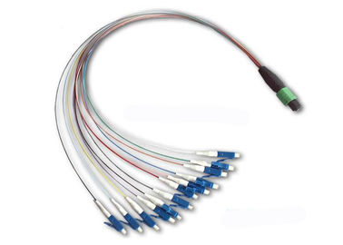 Сердечник MTP/MPO APC 12 – гибкий провод оптического волокна LC для установок предпосылке