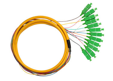Отрезок провода стекловолокна пачки SC UPC APC, желтый цвет/померанцовый отрезок провода одиночного режима