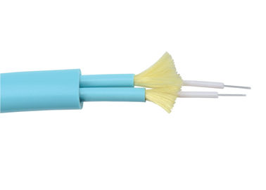 Крытый двухшпиндельный кабель оптического волокна Zipcord OM3 с курткой PVC/LSZH