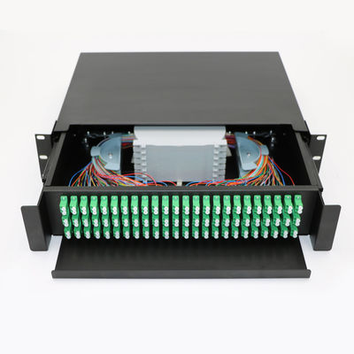 19 панель волокна Splitter Plc пульта временных соединительных кабелей кассеты Mpo держателя шкафа дюйма 1u 2u