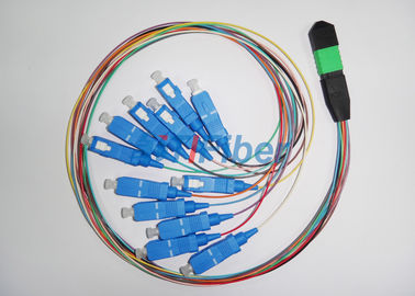 12 гибкий провод оптического волокна сердечника MTP с кабелем волокна 3.0mm круглым