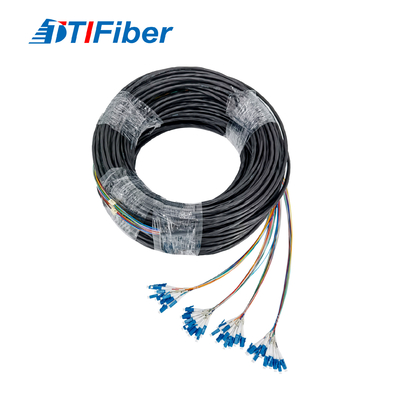 Гибкий провод отрезка провода оптического волокна ядра LC SM 48 водоустойчивый для FTTH FTTX