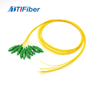 отрезка провода кабеля оптического волокна SC APC 0.9mm режим симплексного желтый одиночный