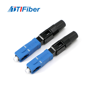 SC UPC соединителя оптического волокна быстрый для прекращения поля кабеля падения FTTH
