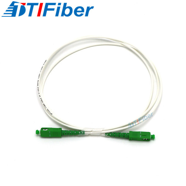 SC/APC-SC/APC Patchcord SM SX 3.0mm оптического волокна G657A2 LSZH белый